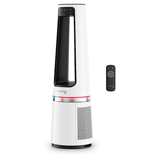 Ventilador de torre – ROWENTA QU5060 ECLIPSE 3 EN 1 BLANCO, 2100 W, 12 velocidades, Blanco