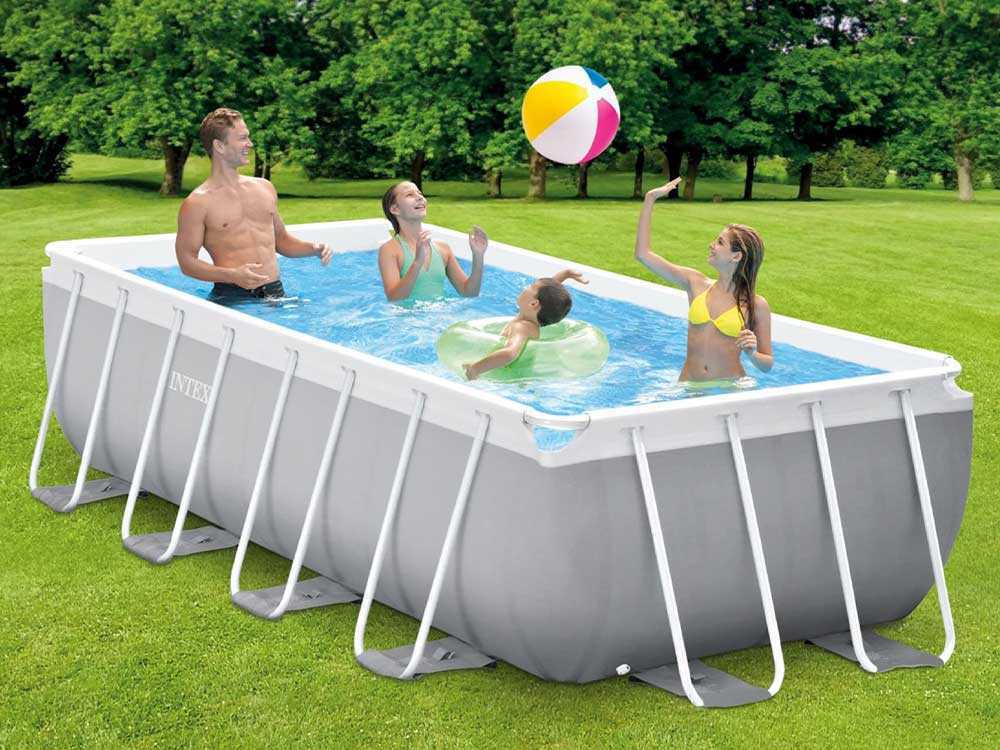 Intex Prisma Frame 26790NP – 400x200x122 cm – Piscina elevada + Bomba de filtro 45 W y Escalera