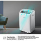 Aire acondicionado portátil – Hisense APC09QC, 2236 fg/h, 3 velocidades, Deshumidificador, Super Cool, Mando a distancia, Kit Ventana, Wi-Fi, Blanco