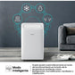 Aire acondicionado portátil – Hisense APC09QC, 2236 fg/h, 3 velocidades, Deshumidificador, Super Cool, Mando a distancia, Kit Ventana, Wi-Fi, Blanco