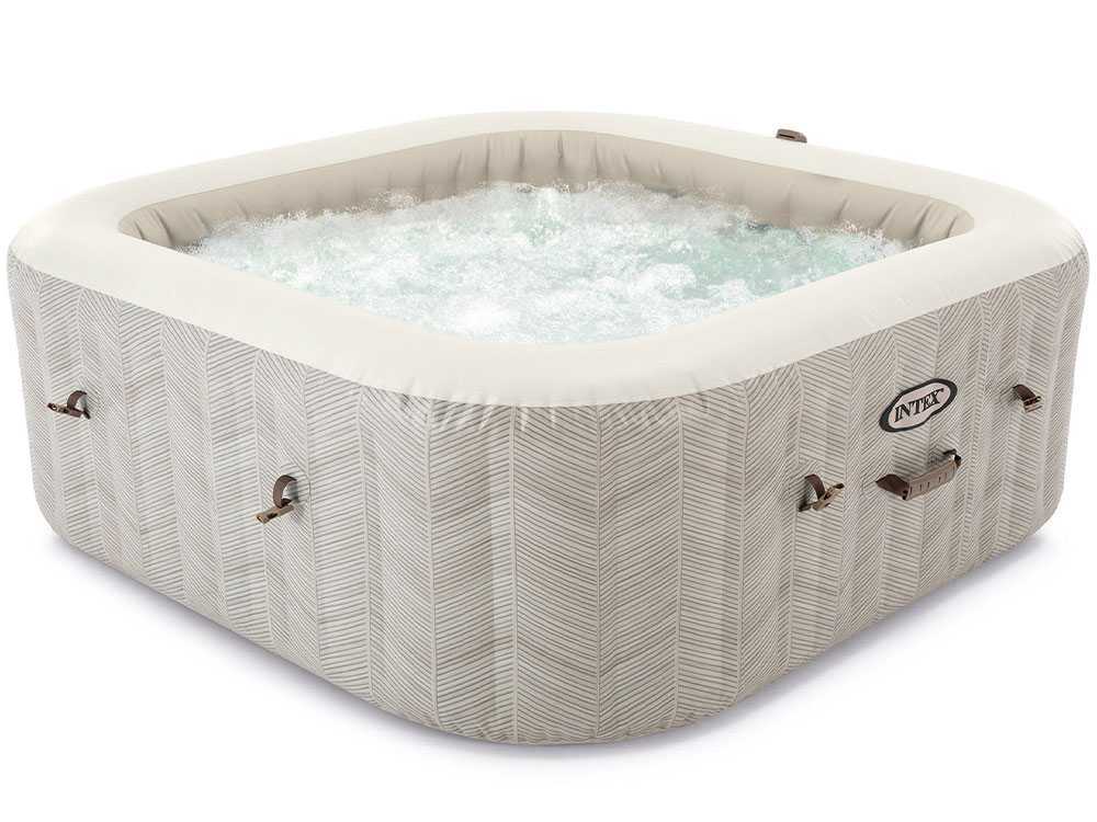 Piscina de hidromasaje spa Intex Cuadrada Chevron Deluxe 28472EX – Ø193×71 cm