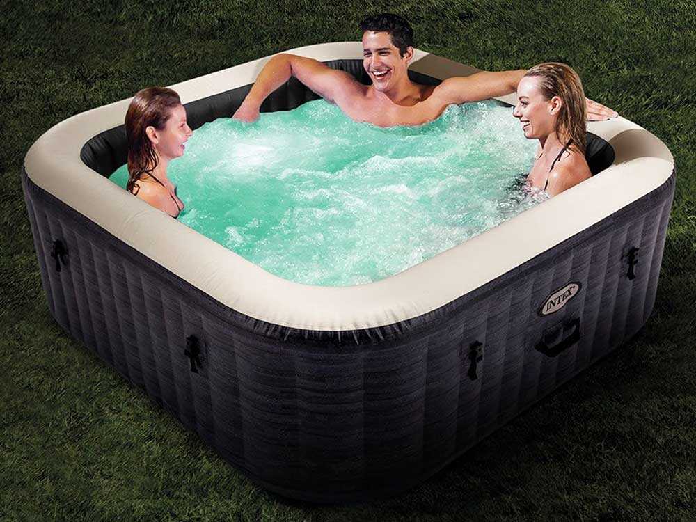 Piscina de hidromasaje spa Intex Cuadrada Greystone Deluxe 28452NP – Ø193×71 cm