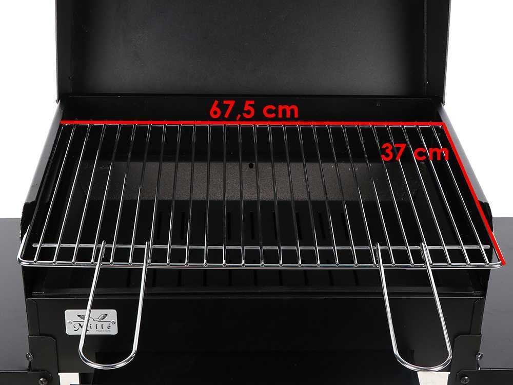 Mille Ercole Large – Barbacoa de carbón de hierro artesanal – 67,5x37cm