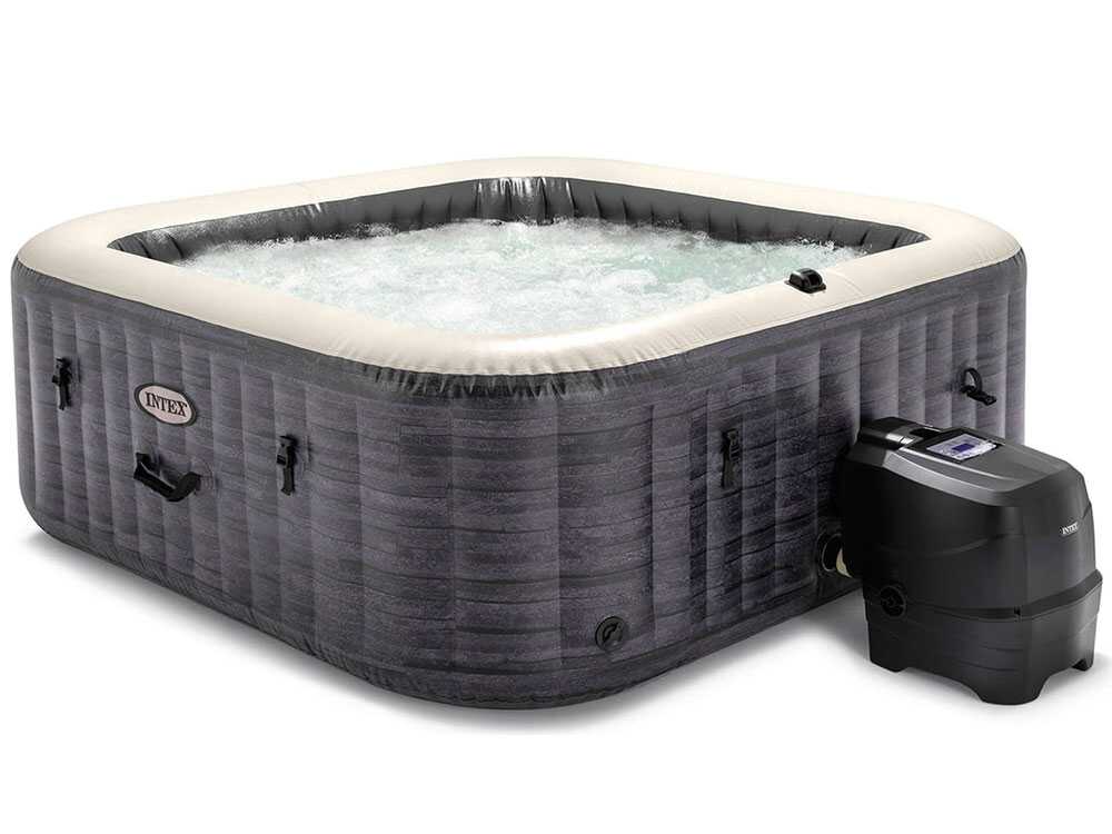 Piscina de hidromasaje spa Intex Cuadrada Greystone Deluxe 28452NP – Ø193×71 cm