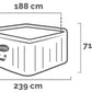 Piscina de hidromasaje spa Intex Cuadrada Greystone Deluxe 28452NP – Ø193×71 cm