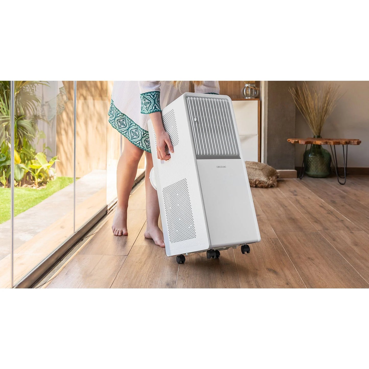 Aire acondicionado portátil – Cecotec ForceClima 7150 Style, 1750 fg/h, 2 velocidades, 20 m², 4 modos, Deshumidificador, Mando a distancia, Blanco