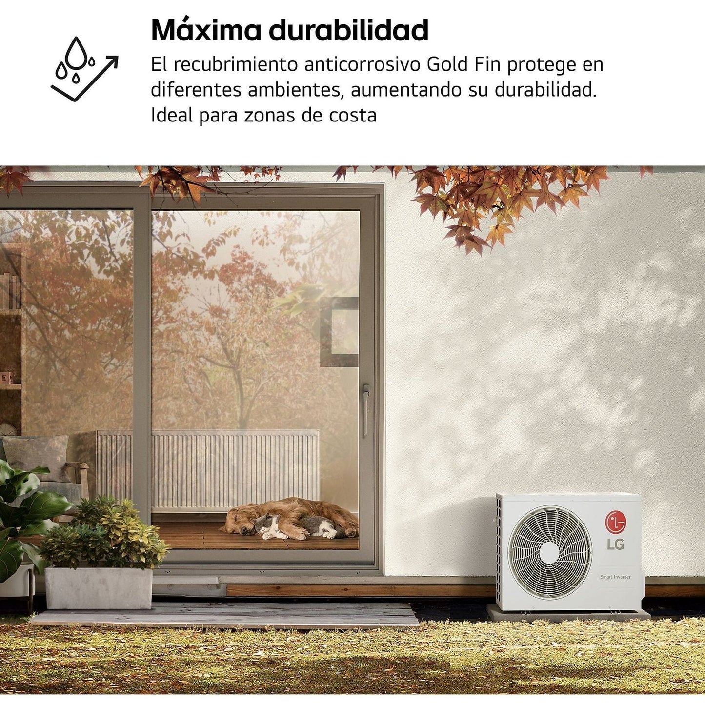 Aire acondicionado Split 1 x 1 – LG MAGNA09SX.SET, 2150 fg/h, Freeze Cleaning, Wi-Fi, Blanco