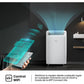 Aire acondicionado portátil – Hisense APC09QC, 2236 fg/h, 3 velocidades, Deshumidificador, Super Cool, Mando a distancia, Kit Ventana, Wi-Fi, Blanco