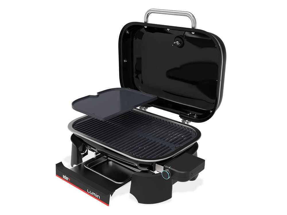 Weber Lumin Black 1502045 – Barbacoa eléctrica portátil – Parrilla 49 x 33 cm