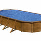 Piscina desmontable Gre Pacific ovalada de acero aspecto madera – 730 x 375 x 120 cm