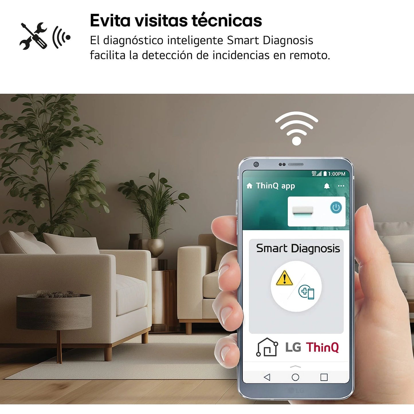Aire acondicionado Split 1 x 1 – LG MAGNA09SX.SET, 2150 fg/h, Freeze Cleaning, Wi-Fi, Blanco
