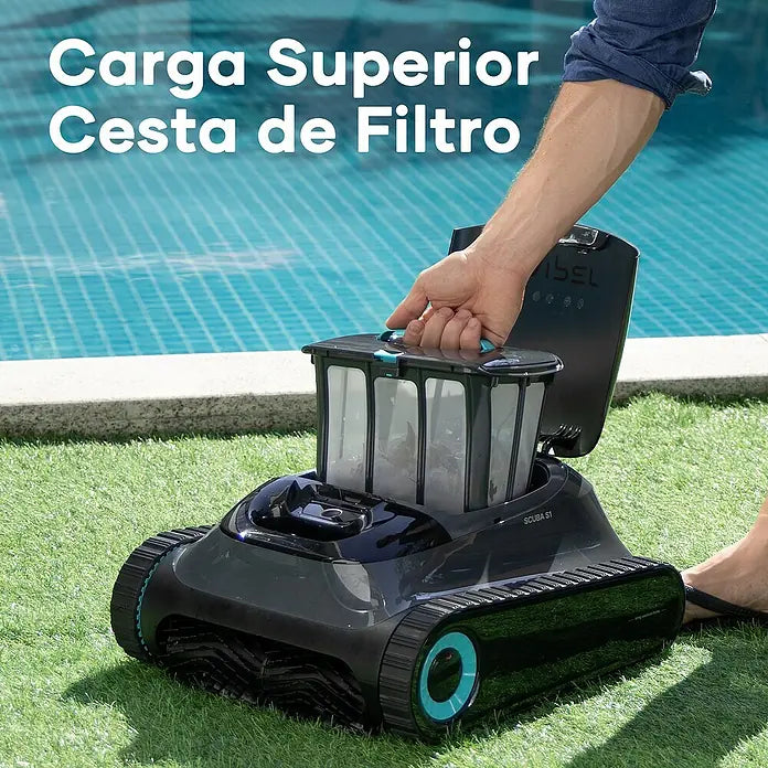 Aiper Robot de piscina Scuba S1 Funcionamiento con batería – Específico para: Piscinas de hasta 150 m² – Potencia de filtración: 15.900 l/h