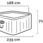 Piscina de hidromasaje spa Intex Cuadrada Chevron Deluxe 28472EX – Ø193×71 cm